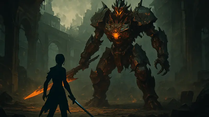 Скриншот из игры AI Limit с новым боссом из дополнения Eirene’s Furnace of War.