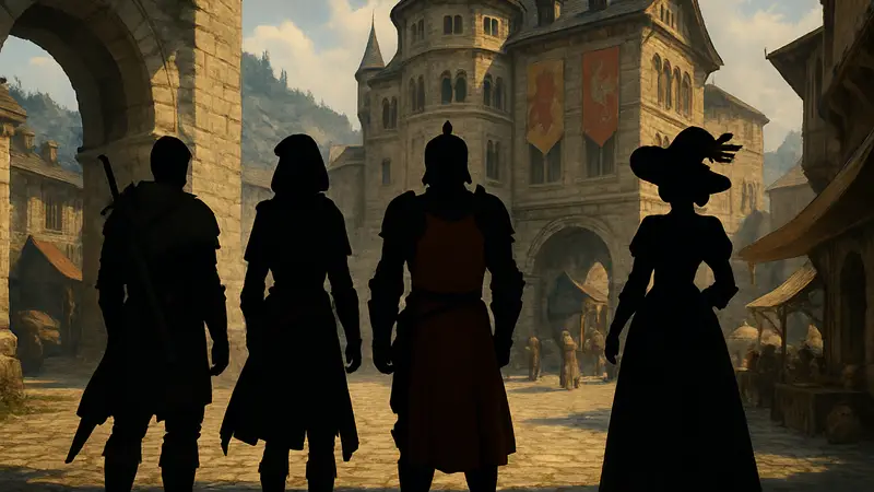 Персонажи Dragon's Dogma 2 в различных нарядах.