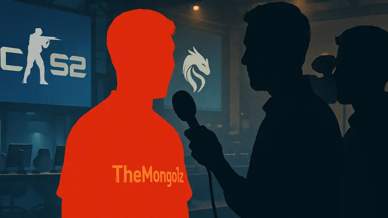 Игрок mzinho из TheMongolz дает интервью после матча по CS2