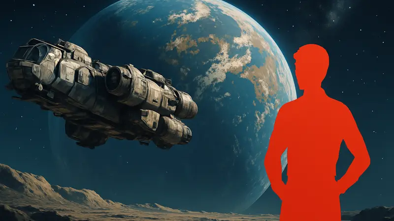 Космический корабль Starfield на фоне анимированной планеты, символизирующий новые возможности модов