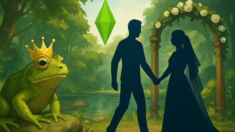 Королевская лягушка в The Sims 4, превращение в сима и свадьба в игре