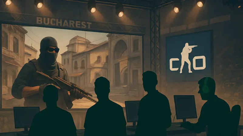 Игроки команды BC.Game на турнире PGL Bucharest по CS2, киберспорт.