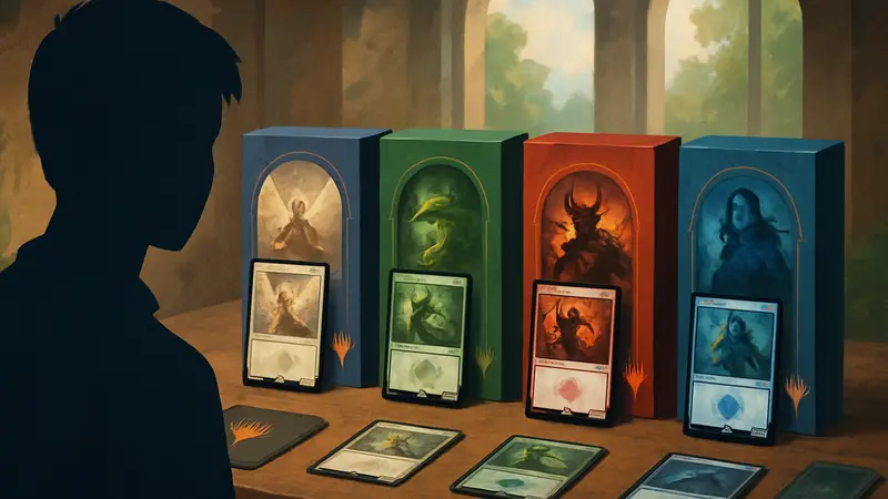 Набор карт из новых колод Magic: The Gathering Foundations Commander.