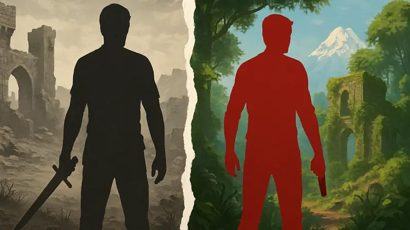 Графика, символизирующая старые и новые версии игр