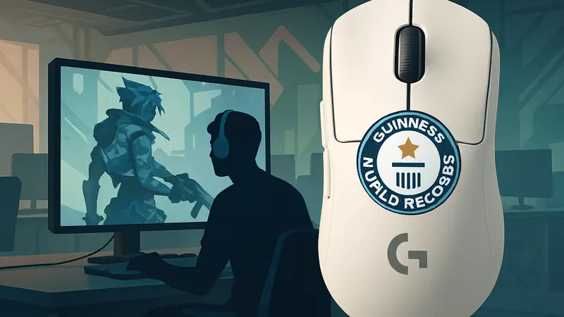 Игровая мышь Logitech Superstrike с логотипом Книги рекордов Гиннесса, про-геймер Yigox в Valorant