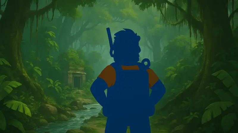Главный герой Dave the Diver в новых джунглях. Скриншот из DLC Into the Jungle, инструкция как начать игру.