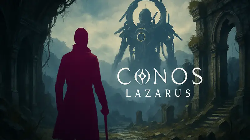 Логотип или арт, связанный с Bloober Team Cronos: Lazarus, на фоне тематического изображения.
