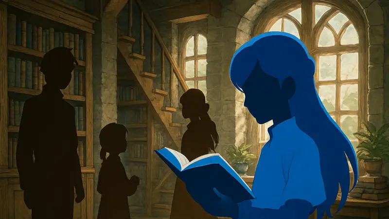 Кадр из аниме «Восхождение книжного червя» с элементами ИИ-графики