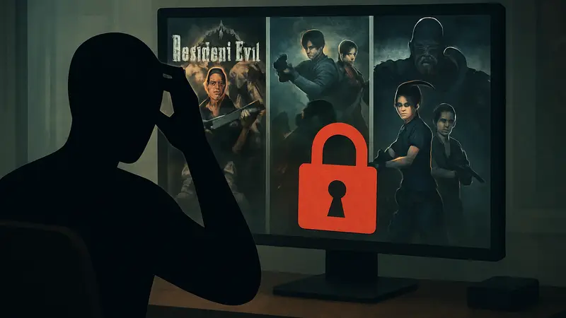 Обложки классических игр Resident Evil в Steam, проблема с DRM защитой Enigma.