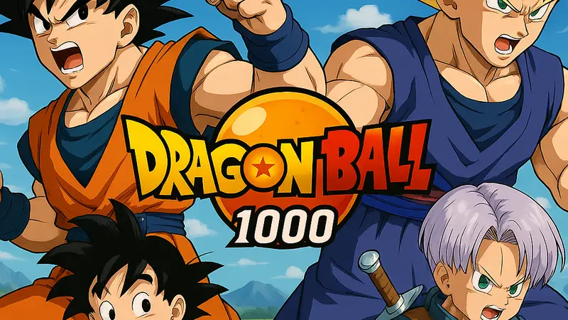 Постер или скриншот новой игры Dragon Ball Age 1000, демонстрирующий знакомых персонажей и логотип.