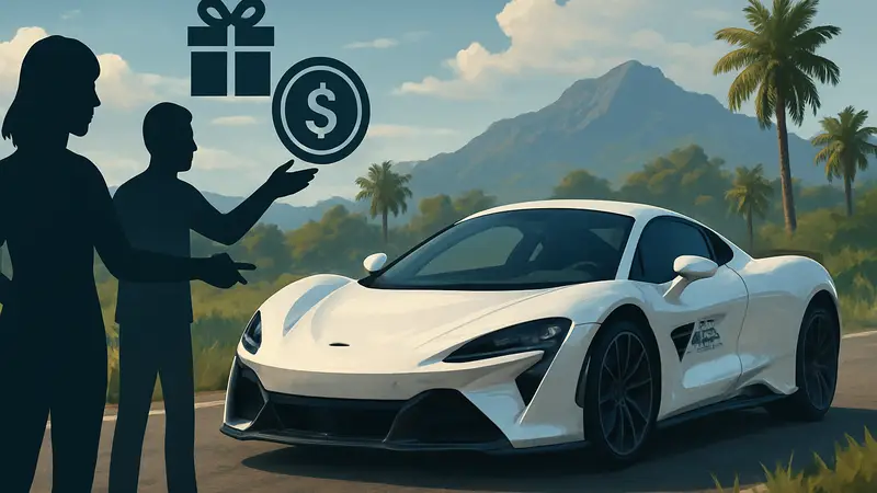 Игровая машина в Forza Horizon 6, символизирующая эксплойт с кредитами и компенсацию.