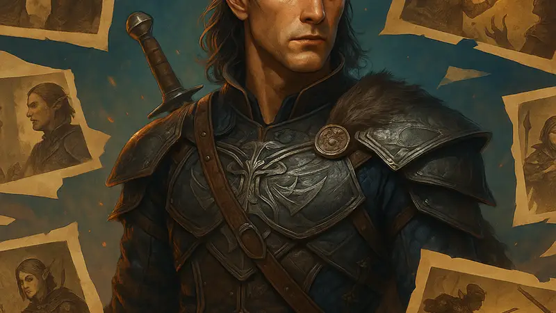 Игровой персонаж в Baldur's Gate 3, вокруг которого парят обрывки диалогов и сюжетных сцен.