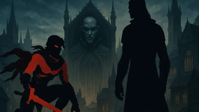 Обложка игры Legacy of Kain с главными героями в готическом стиле