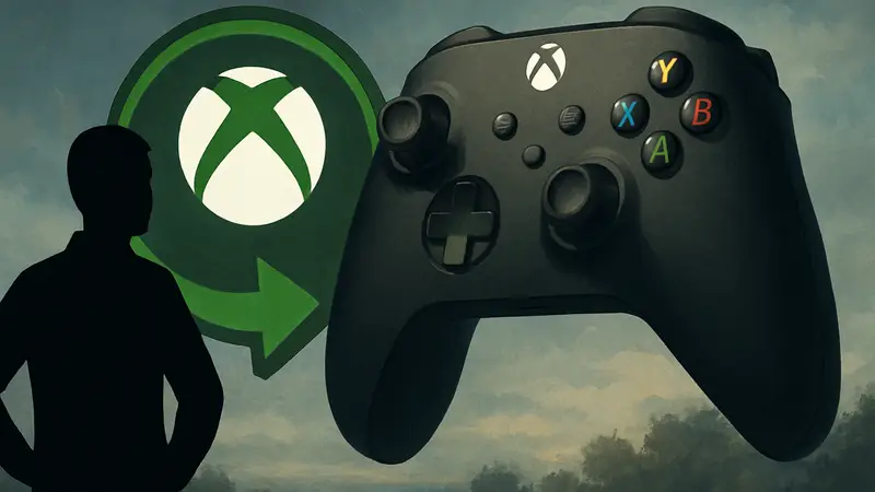 Логотип Xbox Game Pass на фоне контроллера Xbox, символизирующий изменения в каталоге игр.