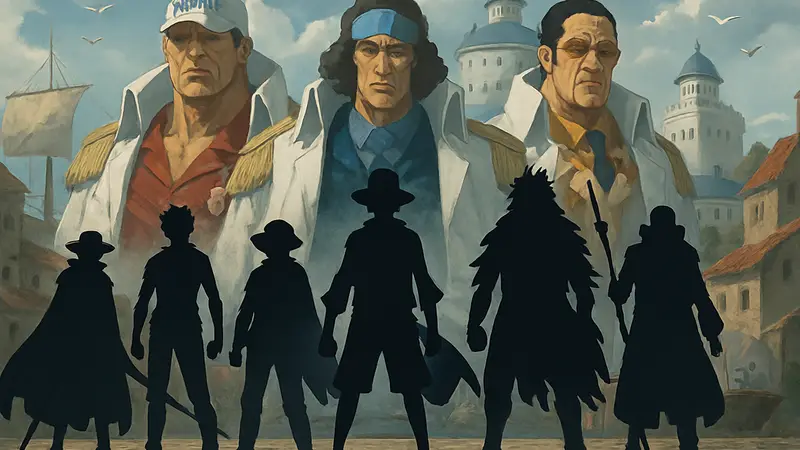 One Piece: Адмиралы Морского Дозора и герои, способные им противостоять.