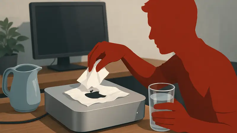 Компьютер Mac mini и элементы для самодельного охлаждения