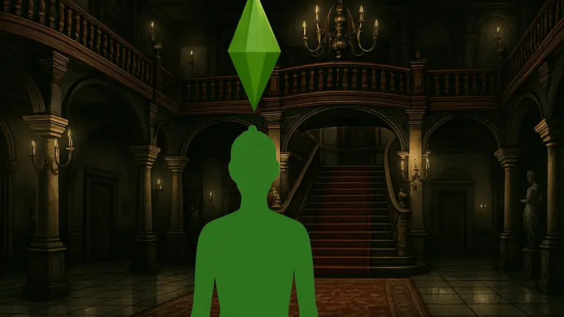 Особняк Спенсера из Resident Evil, воссозданный в игре The Sims.