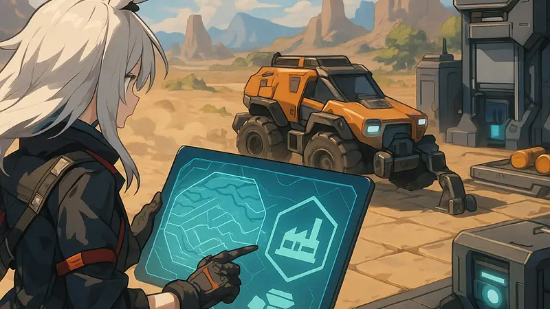 Игровой процесс Arknights Endfield: иллюстрация квеста Paving The Way и работы в PAC
