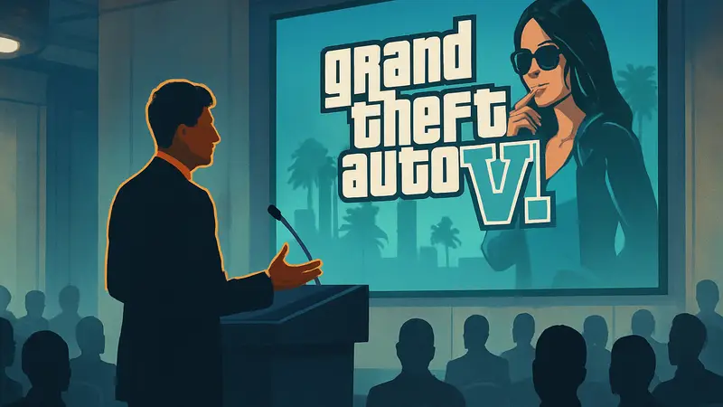 Генеральный директор Take-Two Штраус Зельник на деловой конференции.