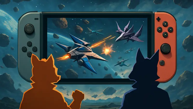 Онлайн-режим битвы Star Fox на Nintendo Switch 2 с воздушными боями и командами Фокса и Вольфа