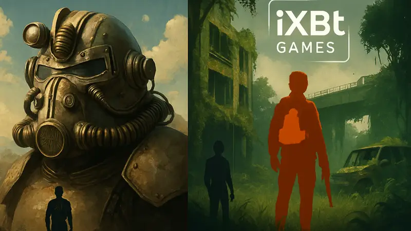Обложки сериала Fallout и игры Quarantine Zone: The Last Check с логотипом iXBT Games.