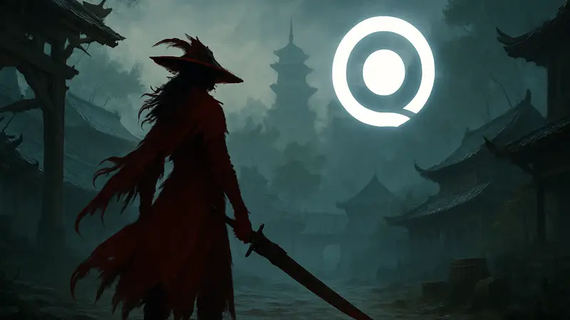 Иллюстрация или концепт-арт Wuchang: Fallen Feathers, возможно, с логотипом Digital Bros.