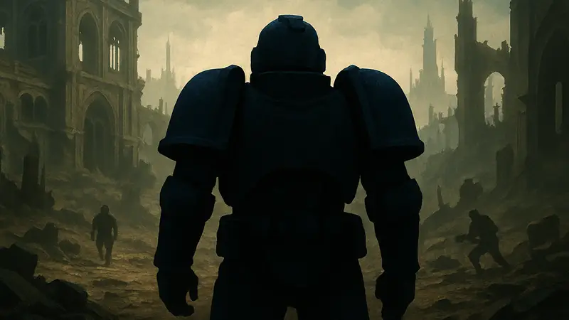 Скриншот из тактической игры Void War, показывающий персонажа в броне с крупными наплечниками, которые стали причиной удаления.