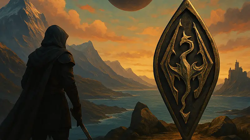 Логотип The Elder Scrolls 6 или концепт-арт, символизирующий будущее Bethesda и жанра RPG.