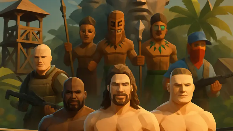 Предполагаемый арт WWE 2K26 с фракциями из режима The Island и бойцами рестлинга
