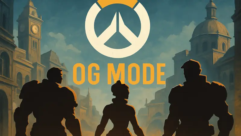 Символы Overwatch и надпись 'OG Mode'