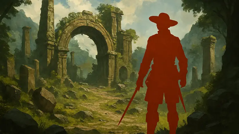 GreedFall 2: Игрок исследует Загадочные Руины. Иллюстрация к гайду по квесту.