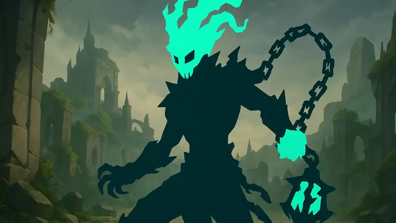 Персонаж Треш из League of Legends, стилизованный арт для файтинга 2XKO