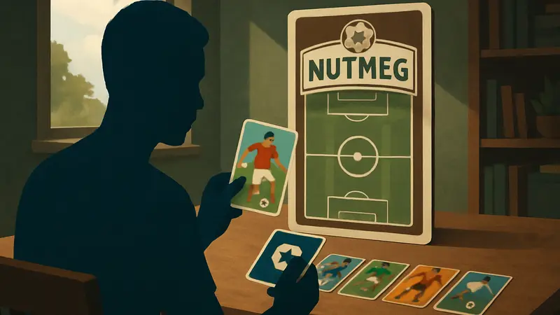 Футбольная карточная игра Nutmeg, акцентирующая отсутствие микротранзакций и честный геймплей.