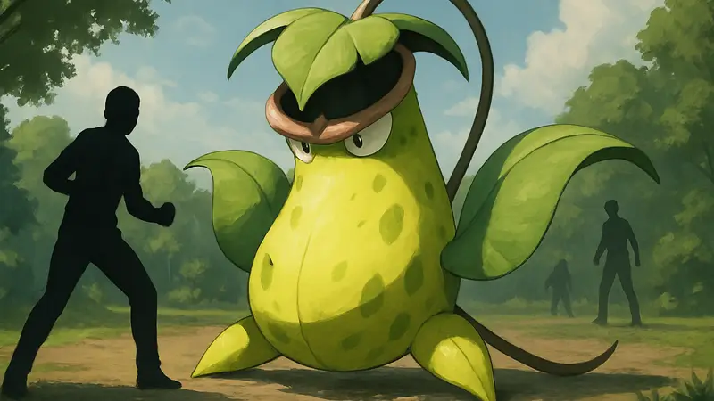 Покемон Victreebel в боевой стойке, гайд по эффективному использованию покемона в Pokémon