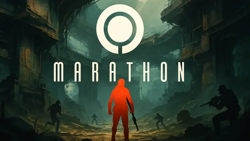 Логотип игры Marathon от Bungie с элементами шутера и roguelike