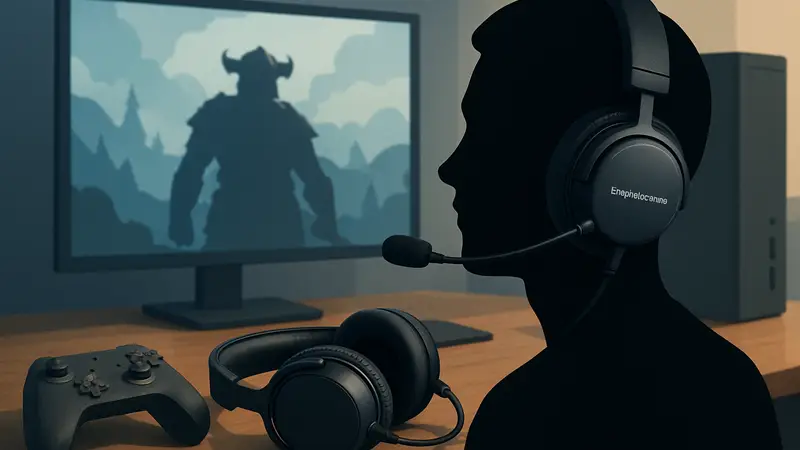 Беспроводная игровая гарнитура Beyerdynamic MMX 150 на столе рядом с геймпадом и компьютером