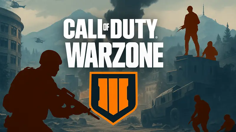 Логотип Call of Duty: Warzone с элементом Black Ops Royale