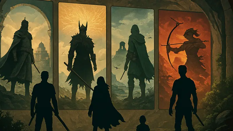 Изображение демонстрирует обложки популярных антологических RPG, меняющих перспективу сюжета.