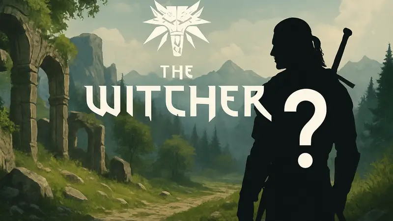 Логотип ремейка The Witcher с Геральтом из Ривии и датой выхода под вопросом