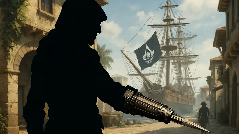 Полноразмерная функциональная реплика скрытого клинка из Assassin's Creed Black Flag Resynced от PureArts.