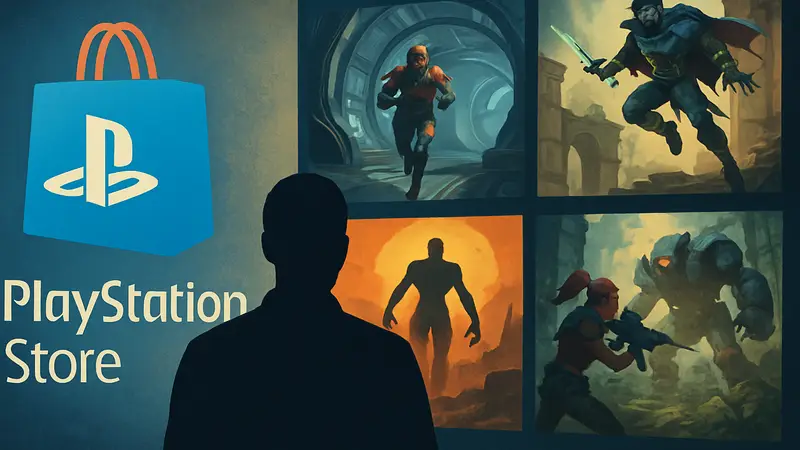 Логотип PlayStation Store, новые игры, скриншоты свежих игровых релизов