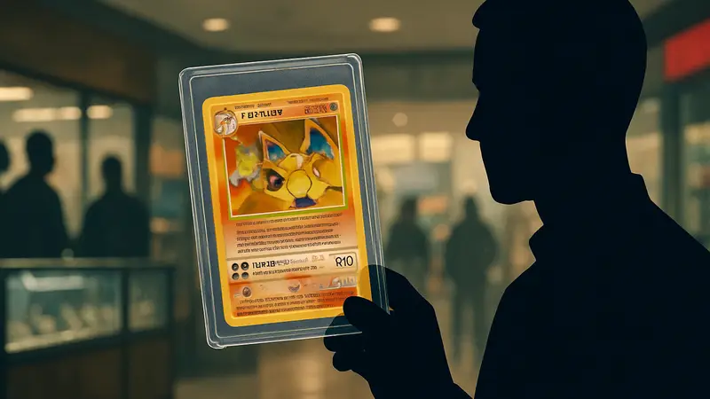 Редкая коллекционная карта Pokemon Charizard в протектере, демонстрирующая высокую стоимость и редкость.