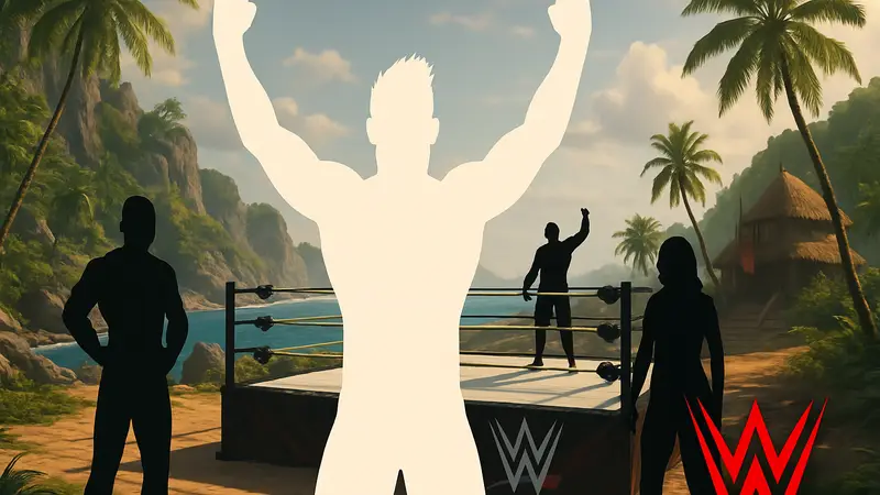 Скриншот режима "Остров" из WWE 2K26, демонстрирующий будущие улучшения.