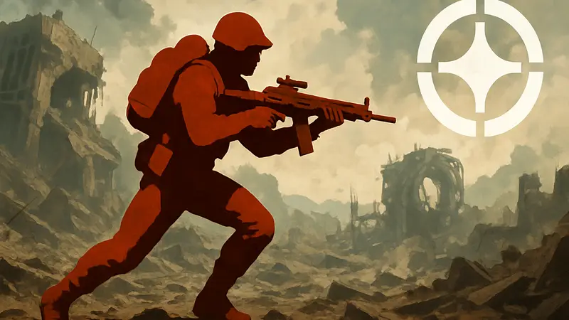 Персонаж ARC Raiders в экшене на фоне разрушенного ландшафта, логотип Shared Watch.