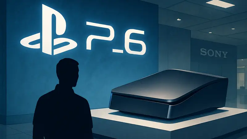 Логотип PlayStation 6, концепт консоли PS6, Sony, игровая приставка.