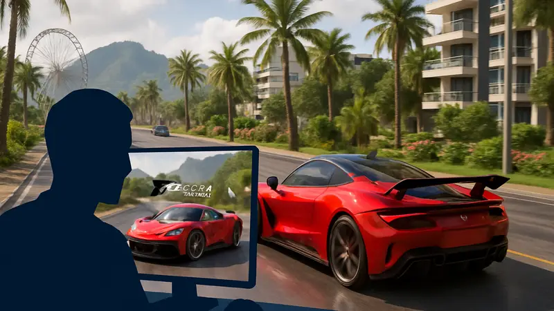 Гонка в Forza Horizon 6 на ПК с включённой трассировкой лучей