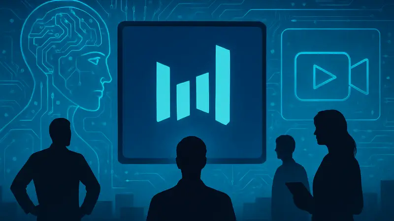 Логотип ByteDance на фоне схематического изображения ИИ и видеогенерации контента.