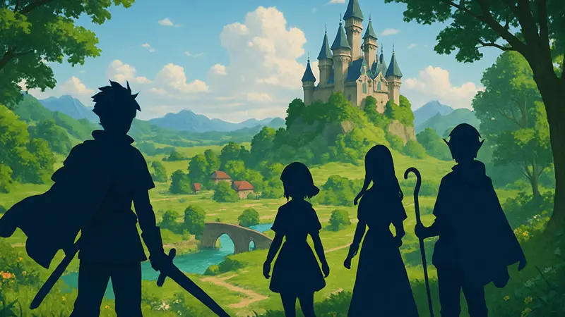 Обложка одной из ожидаемых JRPG для весны 2026, демонстрирующая фэнтезийный мир и персонажей.