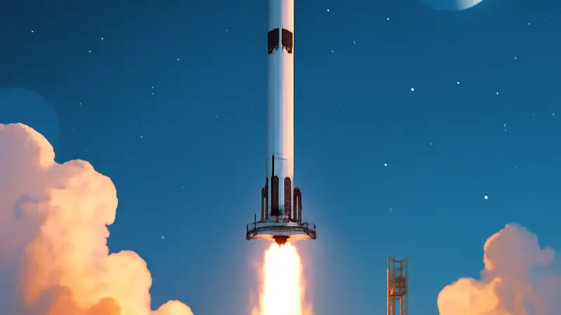 Ракета Falcon 9 запускается в космос, символизируя доступную миссию по отправке праха.