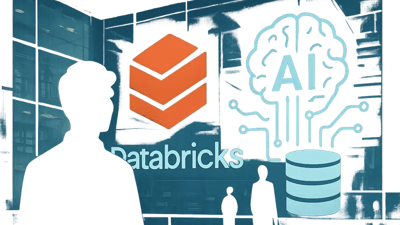Логотип Databricks с символикой искусственного интеллекта и данных